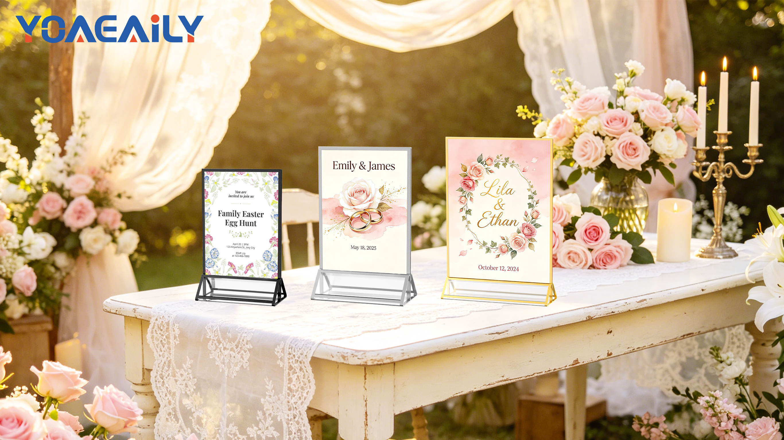 Amazon.com : YOAEAILY 6 Pcs Acrylic Sign Holder 8.5X11 Double